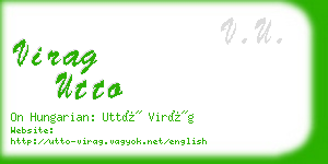 virag utto business card